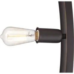 Franklin Iron Works Arcos Industrial Arc Floor Lamp 71" Tall Bronze Brown Metal Dimmable LED Decor For Living Room Reading Bedroom Office House Home -Home Decor Sales GUEST 0089ead0 b0c1 45f8 9a2d 3788cbc72867