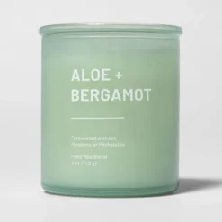 Glass Jar Aloe And Bergamot Candle Green - Threshold™ -Home Decor Sales GUEST 073b9542 5bc7 4c27 b1bf 1bfff5fc259b