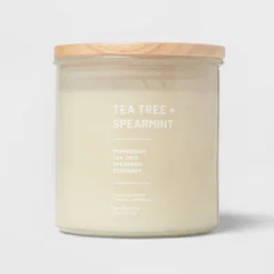 Glass Jar Tea Tree And Spearmint Candle Beige - Threshold™ -Home Decor Sales GUEST 08840a6f eb81 4eba bdb2 82fa19c57c5b