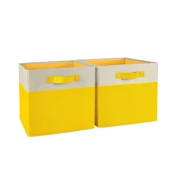 2pc Kids' 10.5" Two-Toned Folding Storage Bin Set - RiverRidge Home -Home Decor Sales GUEST 09b3658e 575d 42cb af18 bd012e024ff2