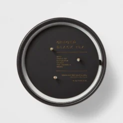 15oz Ceramic Jar 3-Wick Black Label Ginger Black Tea Candle - Threshold™ -Home Decor Sales GUEST 101513e9 4210 4604 bdb9 03938613d90c