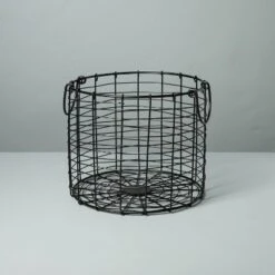 Round Wire Storage Basket With Handles Black - Hearth & Hand™ With Magnolia 10 Round Wire Storage Basket With Handles Black - Hearth & Hand™ With Magnolia -Home Decor Sales GUEST 120e63a7 77b2 4fd8 a437 cab6653b0a86