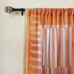1pc Sheer Ophelia Printed Burnout Window Curtain Panel Orange - Opalhouse™ Designed With Jungalow™ -Home Decor Sales GUEST 154e0bfa b339 41f9 9f40 0461976c9081