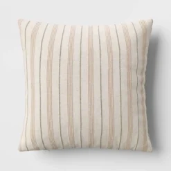 Cotton Flax Woven Striped Square Throw Pillow - Threshold™ -Home Decor Sales GUEST 198ca62a 31c1 4b5d b1dc 9f59aefb0017