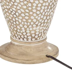 360 Lighting Cody Rustic Farmhouse Table Lamps 24 1/2" High Set Of 2 Beige Textured Pebble Drum Shade For Bedroom Living Room Bedside Nightstand House -Home Decor Sales GUEST 22634313 33c1 4159 96cd 005cfa92b3c0