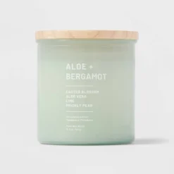 Glass Jar Aloe And Bergamot Candle Green - Threshold™ -Home Decor Sales GUEST 23074d7e 9ef7 4b72 9dc1 dd317763a2a6