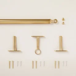 Decorative Screw Curtain Rod Brass Finish - Hearth & Hand™ With Magnolia