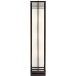 Possini Euro Design Modern Art Deco Floor Lamp Standing 60" Tall Espresso Wood Beige Linen Column Shade For Living Room Bedroom Office House Home -Home Decor Sales GUEST 2555fe66 5250 4147 b8c0 8dc4d28e4856