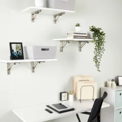 Built Industrial 2 Pack Folding L Wall Shelf Bracket, 10 Inch Collapsible Hardware With Locking Hinge For Garage Shelves, Holds 120lbs -Home Decor Sales GUEST 287cb2e8 070c 48d4 bea1 4033a2fb6480