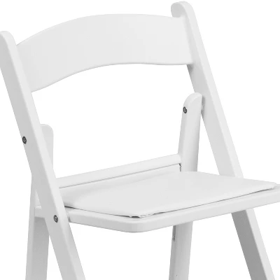 Flash Furniture 10 Pack Kids White Resin Folding Event Party Chair With Vinyl Padded Seat 5 Flash Furniture 10 Pack Kids White Resin Folding Event Party Chair With Vinyl Padded Seat - Image 5