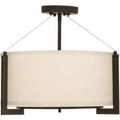 Possini Euro Design Stinson Modern Ceiling Light Semi Flush Mount Fixture 17 1/4" Wide Bronze 3-Light Linen Drum Shade For Bedroom Kitchen Living Room 9 Possini Euro Design Stinson Modern Ceiling Light Semi Flush Mount Fixture 17 1/4" Wide Bronze 3-Light Linen Drum Shade For Bedroom Kitchen Living Room -Home Decor Sales GUEST 2b71da01 049e 492b 95b7 9d1db10f36e5