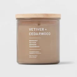 Glass Jar Vetiver And Cedarwood Candle Brown - Threshold™ -Home Decor Sales GUEST 2be66217 9673 4f71 89d7 981533e54650