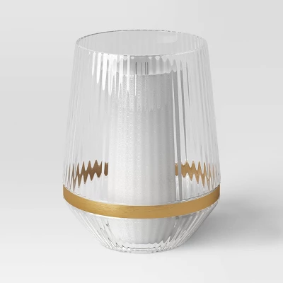 Large Luxe Glass Hurricane Holder - Threshold™ 2 Large Luxe Glass Hurricane Holder - Threshold™ - Image 2