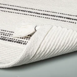 Tonal Stripes Bath Rug Sour Cream/Railroad Gray - Hearth & Hand™ With Magnolia -Home Decor Sales GUEST 2f18d171 85d9 4317 8172 0e2d70fef955