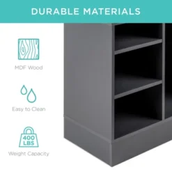 Best Choice Products 46in Shoe Storage Organization Rack Bench For Entryway, Bedroom W/ Padded Seat, 10 Cubbies - Gray 9 Best Choice Products 46in Shoe Storage Organization Rack Bench For Entryway, Bedroom W/ Padded Seat, 10 Cubbies - Gray -Home Decor Sales GUEST 317b4c0f 8de9 4cb8 9ebc 4d1094553cf1