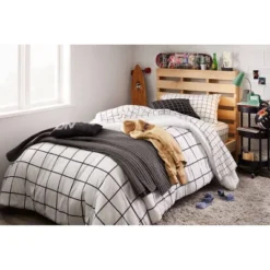 Reversible Microfiber Grid Comforter - Room Essentials™ -Home Decor Sales GUEST 3461f2cc 3d8d 40ee b98b 17a6275dab4d