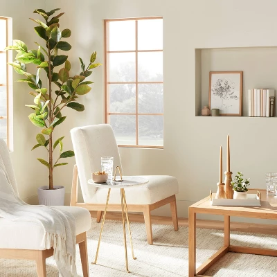 73" Faux Rubber Leaf Tree - Hearth & Hand™ With Magnolia 1 73" Faux Rubber Leaf Tree - Hearth & Hand™ With Magnolia