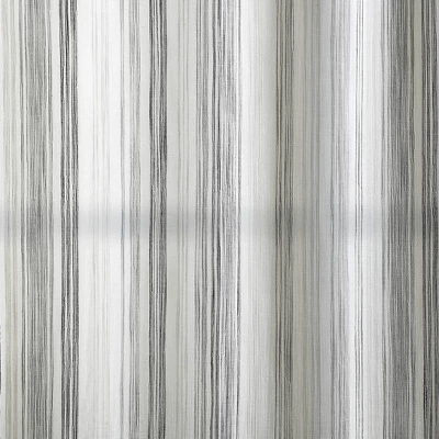 1pc 50"x84" Light Filtering Striped Curtain Panel Gray - Threshold™ 4 1pc 50"x84" Light Filtering Striped Curtain Panel Gray - Threshold™ - Image 4