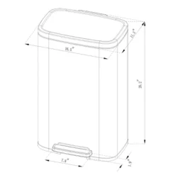 45L Rectangular Step Trash Can - Brightroom™ -Home Decor Sales GUEST 4a2ac669 6c4c 4843 a3d3 992611e508bc