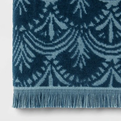Plush Scallop Towel Teal Blue - Threshold™ 2 Plush Scallop Towel Teal Blue - Threshold™ - Image 2