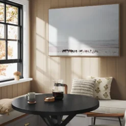 60" X 40" Plains Framed Wall Canvas In Pine Frame - Thresholdâ˘