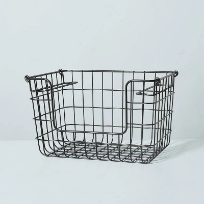 Stacking Wire Storage Basket Matte Black - Hearth & Hand™ With Magnolia 5 Stacking Wire Storage Basket Matte Black - Hearth & Hand™ With Magnolia - Image 5