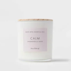 Wood Lidded Glass Wellness Calm Candle - Threshold™ -Home Decor Sales GUEST 518451c6 213f 4303 ad48 fec583907229