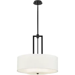 Possini Euro Design Sundry Semi Gloss Black Drum Pendant Chandelier 24" Wide Modern Double Shade 4-Light Fixture For Dining Room Foyer Kitchen Island 15 Possini Euro Design Sundry Semi Gloss Black Drum Pendant Chandelier 24" Wide Modern Double Shade 4-Light Fixture For Dining Room Foyer Kitchen Island -Home Decor Sales GUEST 520f41d9 c7a3 40e6 890a 652e0a63a17f