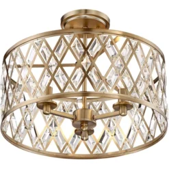 Possini Euro Design Tanz Modern Ceiling Light Semi Flush Mount Fixture 16 1/2" Wide Satin Brass 3-Light Clear Glass Crystal For Bedroom Kitchen House 6 Possini Euro Design Tanz Modern Ceiling Light Semi Flush Mount Fixture 16 1/2" Wide Satin Brass 3-Light Clear Glass Crystal For Bedroom Kitchen House -Home Decor Sales GUEST 55583c83 3f1a 491e 99f0 721cc5f30cd0