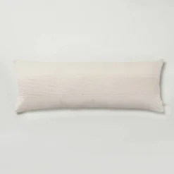 16"x42" Slub Center Stripe Oversized Lumbar Bed Pillow - Hearth & Hand™ With Magnolia 13 16"x42" Slub Center Stripe Oversized Lumbar Bed Pillow - Hearth & Hand™ With Magnolia -Home Decor Sales GUEST 59c94da2 2910 417b 9717 22b1103abb33