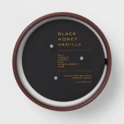 15oz Ceramic Jar 3-Wick Black Honey Vanilla Candle Plum Purple - Threshold™ -Home Decor Sales GUEST 628598e2 25c1 4401 a53c 5b759f517136