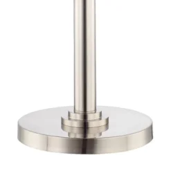 Possini Euro Design Light Blaster Art Deco Torchiere Floor Lamp 72 1/2" Tall Brushed Nickel LED Frosted Glass Bowl Shade For Living Room Bedroom House -Home Decor Sales GUEST 747359a6 d584 47ae b07c fb1b6d29859e