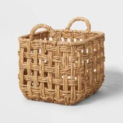 Twisted Open Checkered Weave Milk Crate Natural - Brightroom™ -Home Decor Sales GUEST 7cdb0b06 63dd 4c9e 9054 23599ff003c3