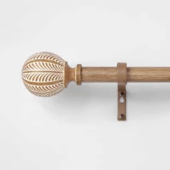 Carved Light Woodtone Ball Curtain Rod Natural - Opalhouse™ -Home Decor Sales GUEST 7e070734 076e 44dc 94e6 de22767e0af4