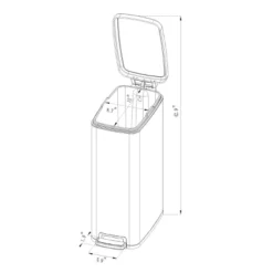 45L Slim Step Trash Can - Brightroom™ 7 45L Slim Step Trash Can - Brightroom™ -Home Decor Sales GUEST 869a5ad1 0687 49c5 986b a36d11f424d8