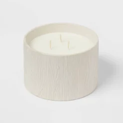 Textured Straight Side Ceramic Warm Cider & Cinnamon Candle White - Threshold™ -Home Decor Sales GUEST 913d534b 649d 4c6d 9f5e ee9feea56dbd