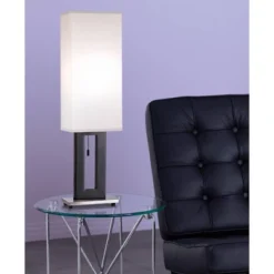 360 Lighting Floating Rectangle Modern Table Lamp 30" Tall Black Metal Open Frame White Fabric Box Shade For Bedroom Living Room Bedside Nightstand 9 360 Lighting Floating Rectangle Modern Table Lamp 30" Tall Black Metal Open Frame White Fabric Box Shade For Bedroom Living Room Bedside Nightstand -Home Decor Sales GUEST 9162d17b 1a24 4048 9280 6afecf83b70f