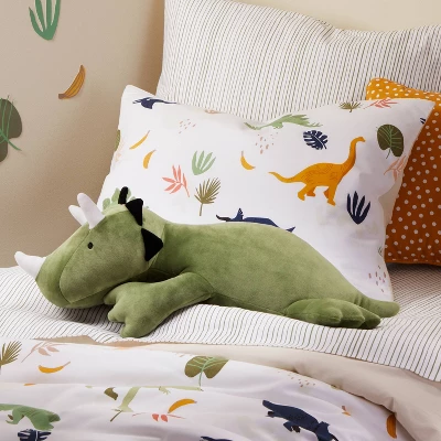 Dinosaur Weighted Plush Kids' Throw Pillow Green - Pillowfort™ 2 Dinosaur Weighted Plush Kids' Throw Pillow Green - Pillowfort™ - Image 2