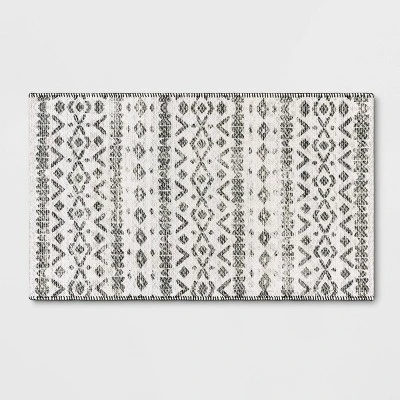 Diamond Printed Accent Aztec Rug Black - Opalhouse™ 4 Diamond Printed Accent Aztec Rug Black - Opalhouse™ - Image 4