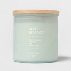 Glass Jar Aloe And Bergamot Candle Green - Threshold™ -Home Decor Sales GUEST 9e0c4894 3c8b 4edb 8151 c9146810ec29