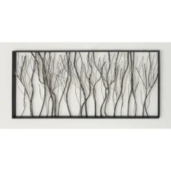 Metal Tree Distressed Dimensional Branch Wall Decor With Black Frame Silver - Olivia & May -Home Decor Sales GUEST 9e915211 409e 44b7 9906 1f57e5ada243