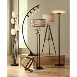 Possini Euro Design Meridian Light Blaster Modern Torchiere Floor Lamp 72" Tall Oil Rubbed Bronze LED Frosted Glass Shade For Living Room Bedroom Home -Home Decor Sales GUEST 9f10bba5 9a6c 4273 bb48 1d4a45d8cd14