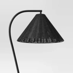 Arc Neck Floor Lamp With Natural Shade Black (Includes LED Light Bulb) - Threshold™ 5 Arc Neck Floor Lamp With Natural Shade Black (Includes LED Light Bulb) - Threshold™ -Home Decor Sales GUEST b3359c3b 1bca 48a3 a12e 66ee18b8cf18