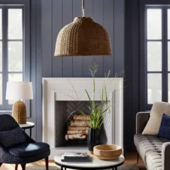 Large Seagrass Pendant Table Lamp Brown - Threshold⢠Designed With Studio McGee