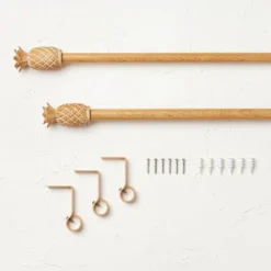 Pineapple Faux Wood Curtain Rod Natural Wood - Opalhouse™ Designed With Jungalow™ -Home Decor Sales GUEST b565e685 bbc8 405f abbe 297780442d88