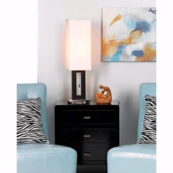 360 Lighting Floating Rectangle Modern Table Lamp 30" Tall Black Metal Open Frame White Fabric Box Shade For Bedroom Living Room Bedside Nightstand 11 360 Lighting Floating Rectangle Modern Table Lamp 30" Tall Black Metal Open Frame White Fabric Box Shade For Bedroom Living Room Bedside Nightstand -Home Decor Sales GUEST bc833856 be0b 40a8 a477 cb279adafaa8