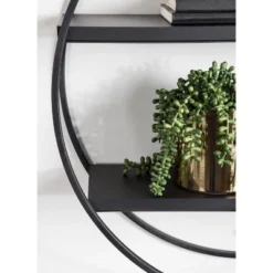 24" Diameter Sequoia Wood And Metal Round Wall Shelf - Kate & Laurel All Things Decor -Home Decor Sales GUEST bf82a7ce 8350 452d a743 df224ffe0d7f