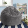 XL Fuzzy Kids' Bean Bag Gray - Pillowfort™