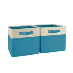 2pc Kids' 10.5" Two-Toned Folding Storage Bin Set - RiverRidge Home -Home Decor Sales GUEST c40a94f3 f12a 4807 9171 c1cb37f86683