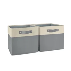 2pc Kids' 10.5" Two-Toned Folding Storage Bin Set - RiverRidge Home -Home Decor Sales GUEST d0623022 fa1f 4111 a588 a87bdda80225